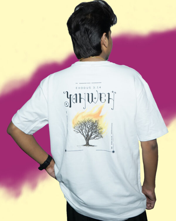 Yahweh Christian T-Shirt | Soft French Terry 210 GSM  Oversized Faithwear by Artist Gully - Image 3