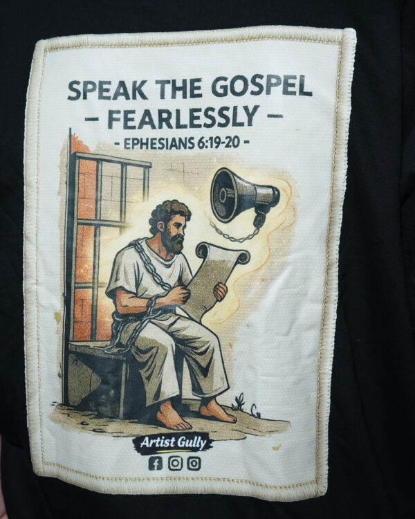 Jesus Christian T-Shirt | Soft French Terry 210 GSM  Oversized Faithwear by Artist Gully - Image 2