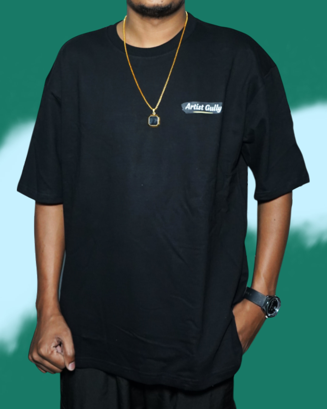 Faith Hope Love Christian T-Shirt | Soft French Terry 210 GSM Oversized Bible Verse Tee by Artist Gully - Image 3