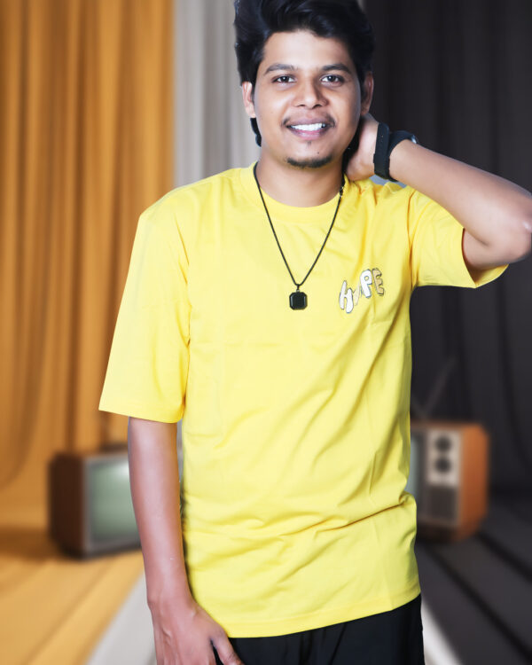 Yellow Back Print T-Shirt for Men – Premium Summer Drop - Image 3
