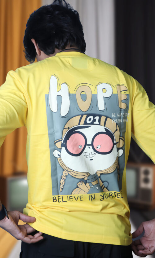 Yellow Back Print T-Shirt for Men – Premium Summer Drop