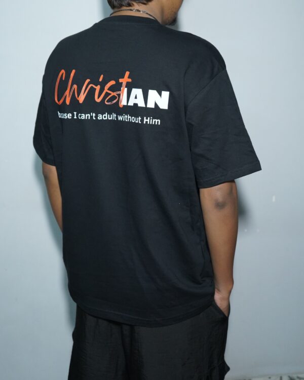 Christian Quote T-Shirt  – Soft French Terry 210 GSM  “I Can’t Adult Without Him” | Faithwear India - Image 7