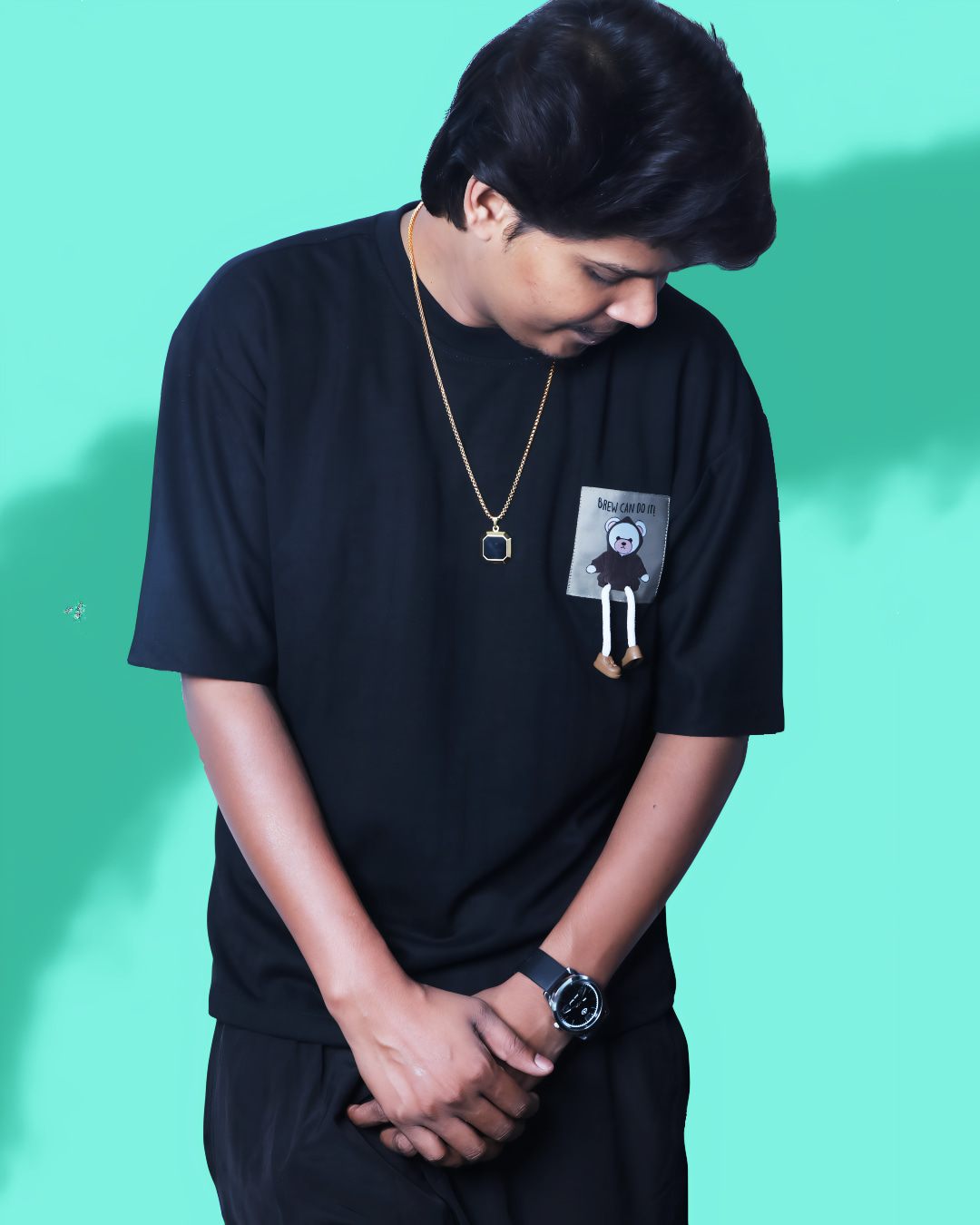 Premium Black T-Shirt for Men – Artist Gully Oversized Fit