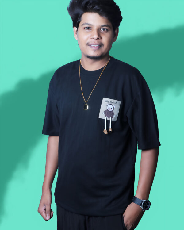 Premium Black T-Shirt for Men – Artist Gully Oversized Fit
