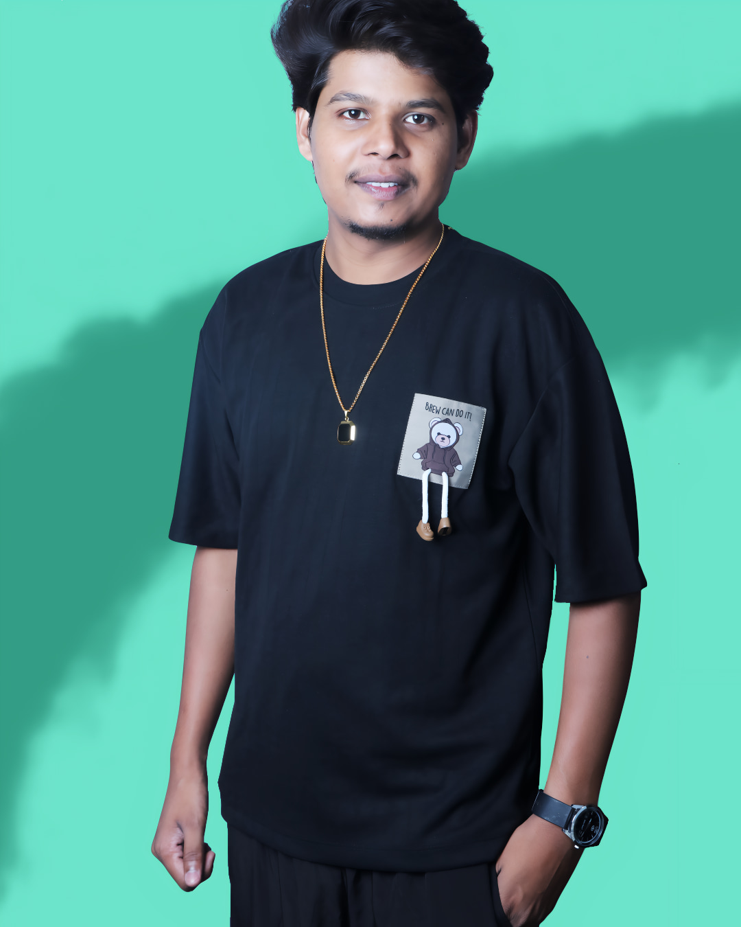 Premium Black T-Shirt for Men – Artist Gully Oversized Fit