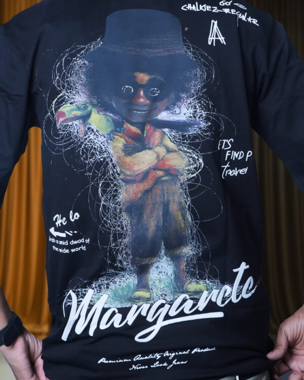 Premium Black Cotton T-Shirt for Men – Oversized Streetwear by Artist Gully