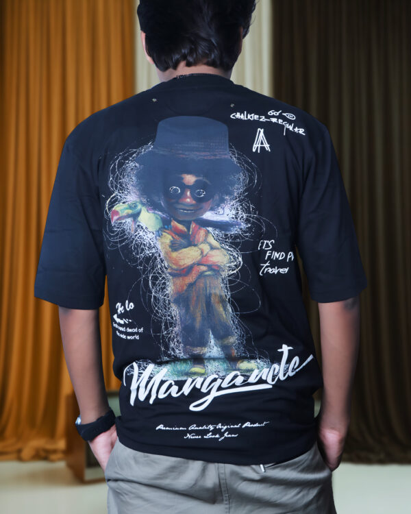 Premium Black Cotton T-Shirt for Men – Oversized Fit | Artist Gully