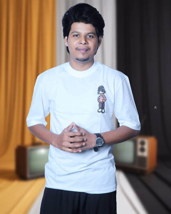 Premium White Cotton T-Shirt for Men – Oversized Fit M/L/XL | Artist Gully - Image 2