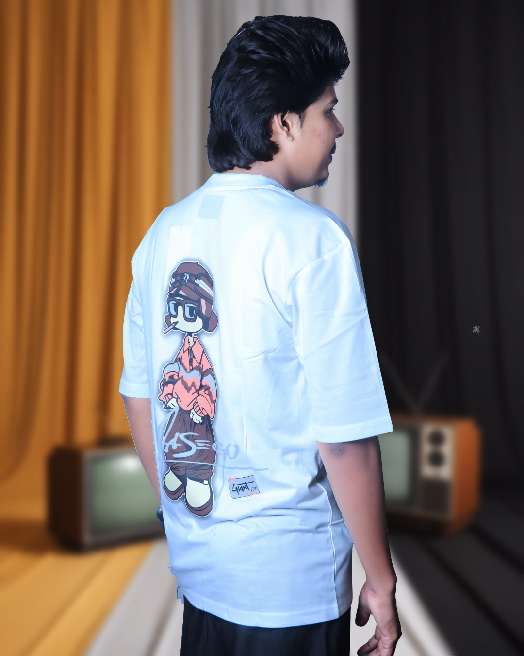 EMPATHY Oversized Graphic T-Shirt - Brown - Artist Gully