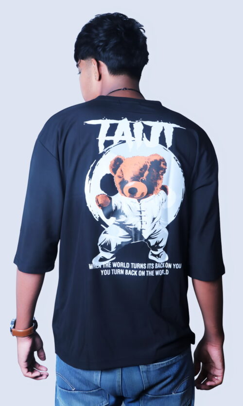 Breathable Black T-Shirt for Men in XL Size by Artist Gully