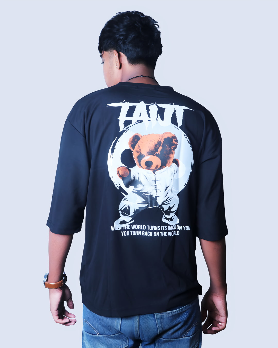 Breathable Black T-Shirt for Men in XL Size by Artist Gully