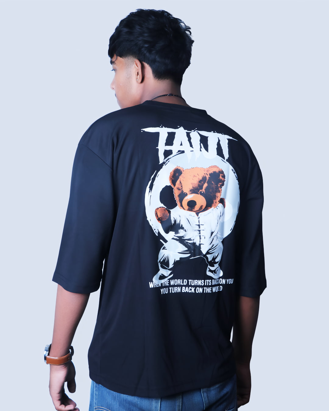 Breathable Black T-Shirt for Men in XL Size by Artist Gully