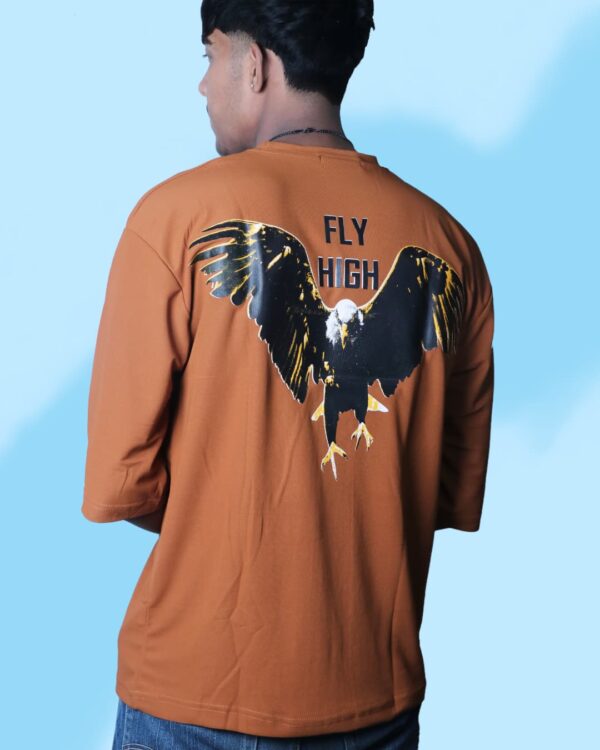 Oversized Printed T-Shirt by Artist Gully in XL Maroon