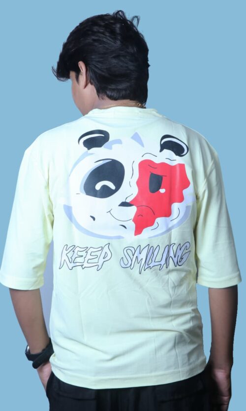 Artist Gully Light Yellow Oversized T-Shirt – Front View