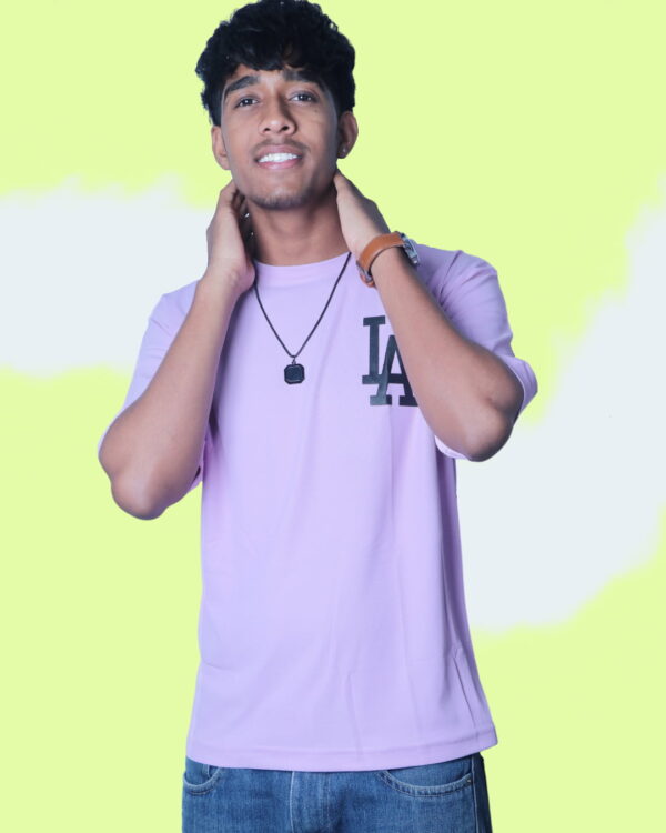 Graphic T-Shirt Lavender Blue – Oversized Summer Drop 2025 | Artist Gully - Image 2