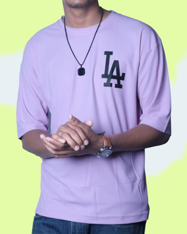 Graphic T-Shirt Lavender Blue – Oversized Summer Drop 2025 | Artist Gully - Image 3