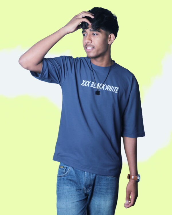 Dark Blue T-Shirt for Men – Summer Drop 2025 by Artist Gully Store - Image 3
