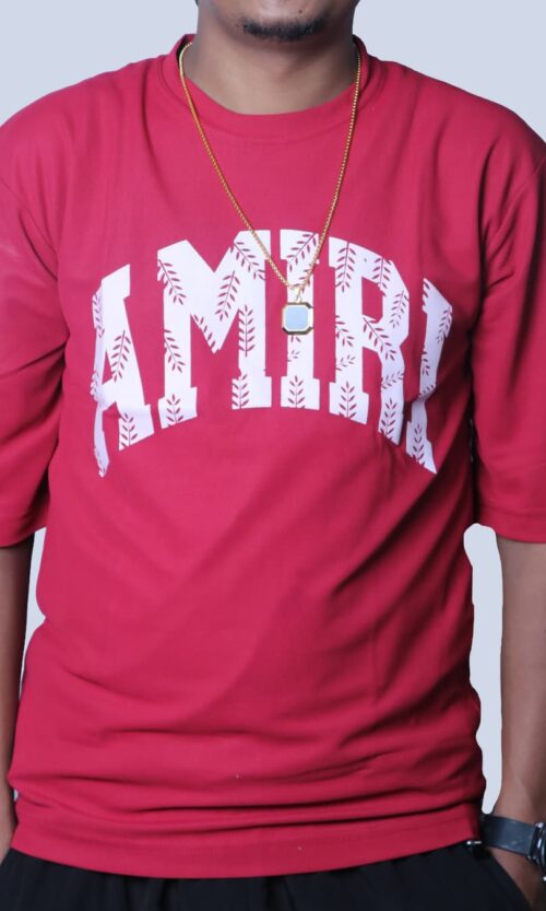Amiri T-Shirt – Salmon Oversized Unisex Tee for 2025 | Artist Gully