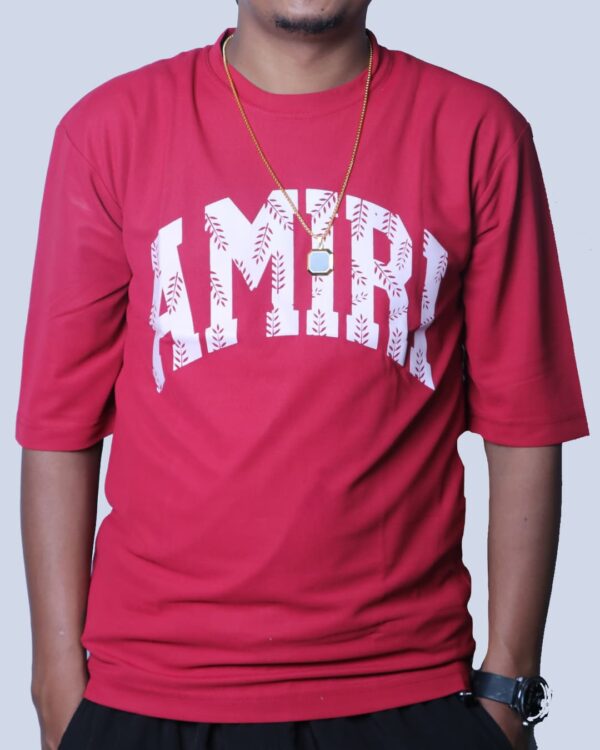 Amiri T-Shirt – Salmon Oversized Unisex Tee for 2025 | Artist Gully