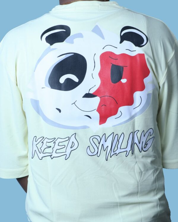 Oversized Graphic T-Shirt – Light Yellow Unisex Tee | Artist Gully - Image 4