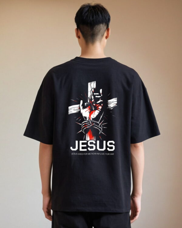 Jesus Cross T-Shirt for Boys & Girls - Oversized Unisex Christian Tee - 210 GSM